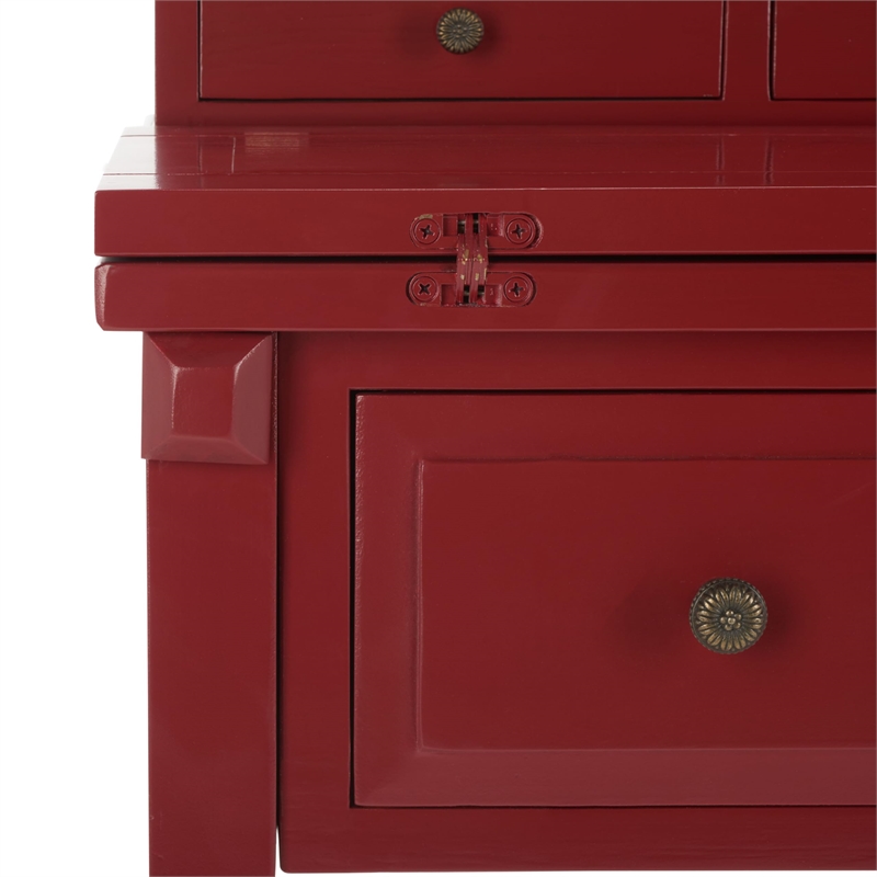 Safavieh Abigail Pine Wood Desk in Cherry