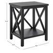 Safavieh Candence Poplar Wood End Table in Black