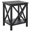 Safavieh Candence Poplar Wood End Table in Black