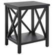 Safavieh Candence Poplar Wood End Table in Black