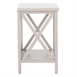 Safavieh Candence Poplar Wood End Table in Grey