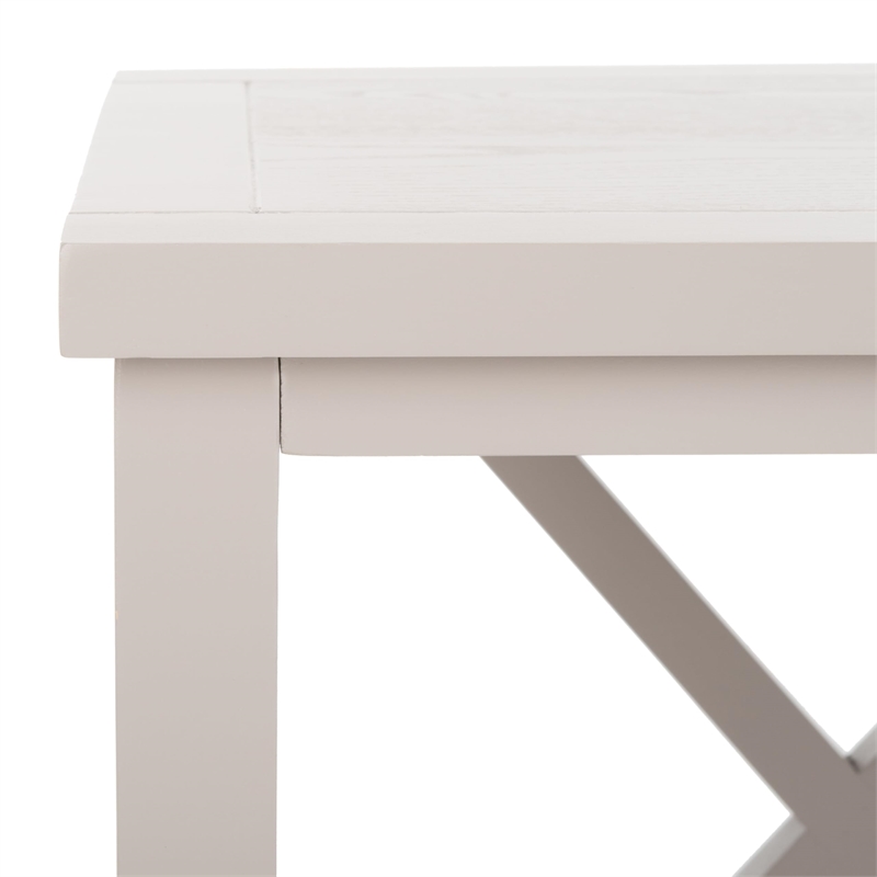 Safavieh Candence Poplar Wood End Table in Grey