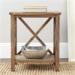 Safavieh Candence Poplar Wood End Table in Oak