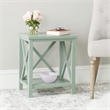 Safavieh Candence Poplar Wood End Table in Oak