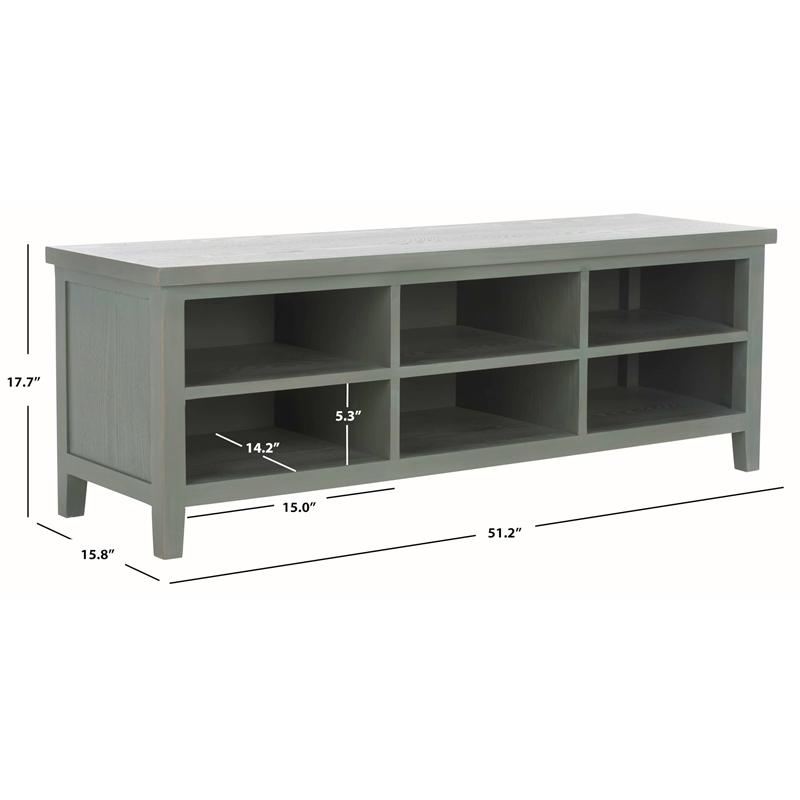 Safavieh Carlston Poplar Wood Bookshelf in White