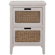 Safavieh Hanson Pine Wood Side Table in Walnut