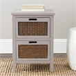 Safavieh Hanson Pine Wood Side Table in Walnut