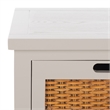 Safavieh Jonah Pine Wood Two Drawer End Table in Gray