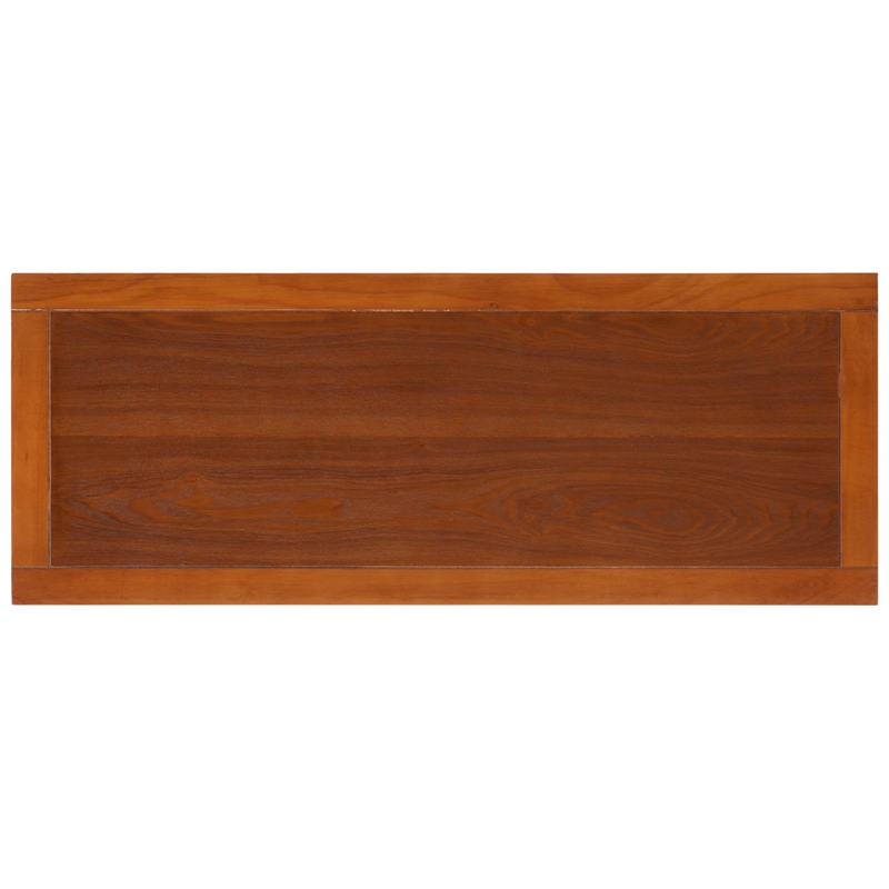 Safavieh Jasper Pine Wood Console Table in Pewter and Walnut