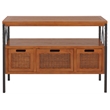 Safavieh Jasper Pine Wood Console Table in Pewter and Walnut
