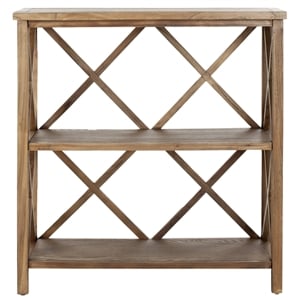 Safavieh Liam Elm Wood Open Bookcase in Oak