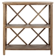 Safavieh Liam Elm Wood Open Bookcase in Oak