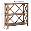 Safavieh Liam Elm Wood Open Bookcase in Oak