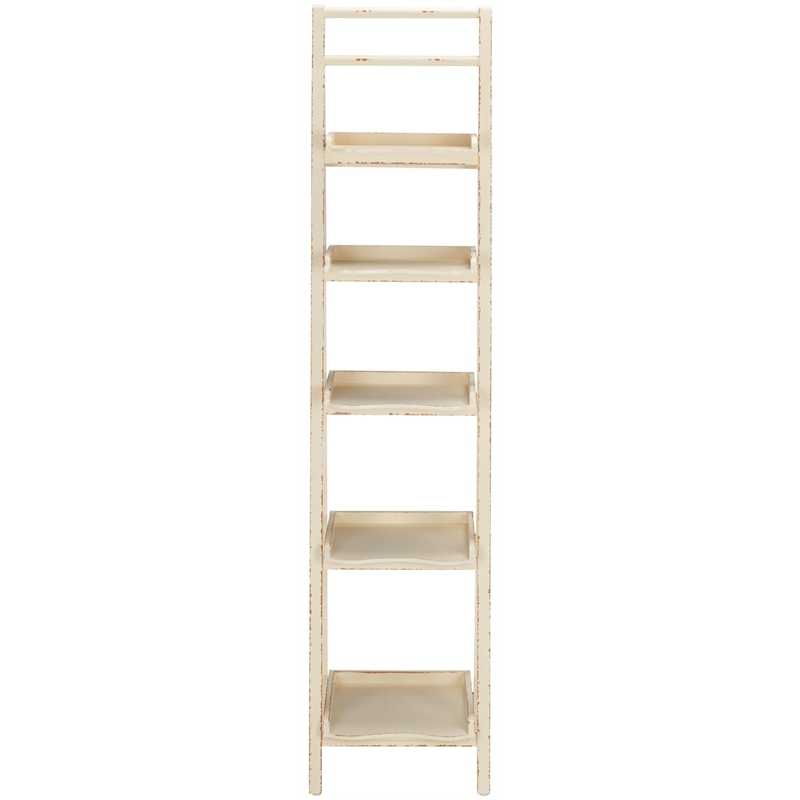 Safavieh Walker Pine Wood Leaning Etagere in Ivory