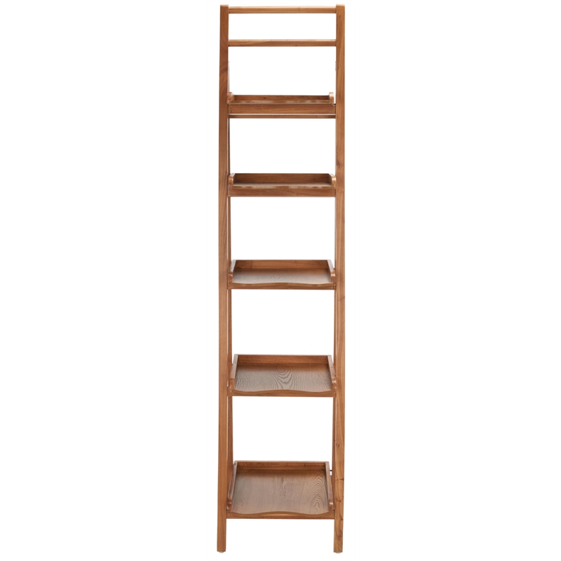 Safavieh Asher Pine Wood Leaning Etegere in Oak