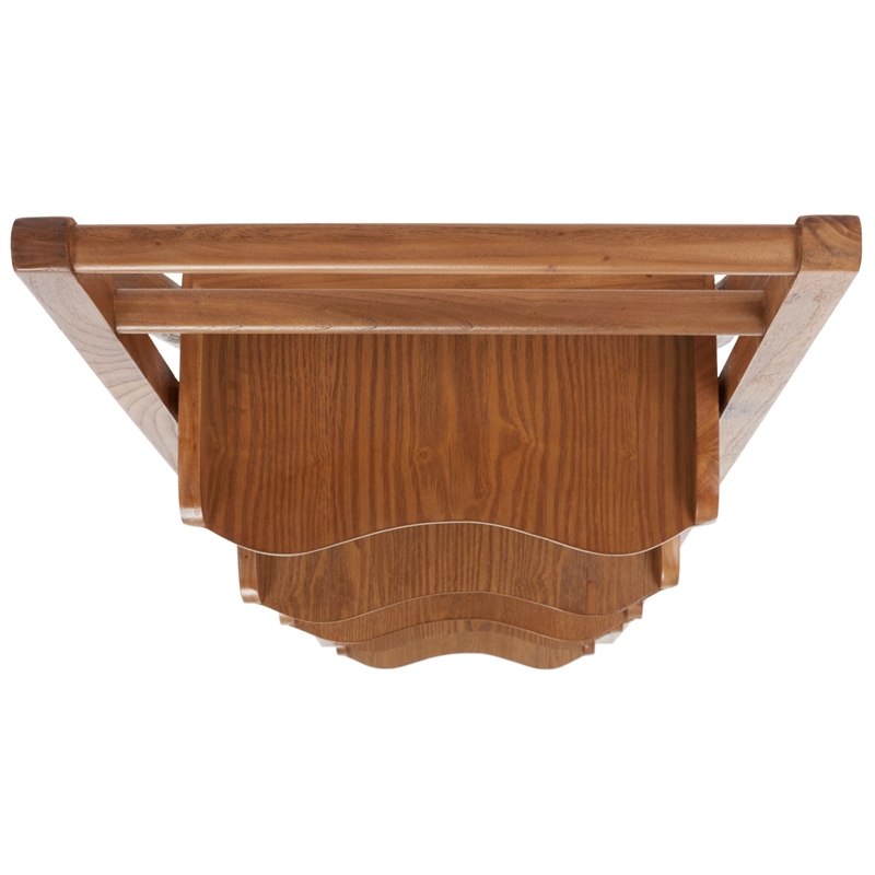 Safavieh Asher Pine Wood Leaning Etegere in Oak