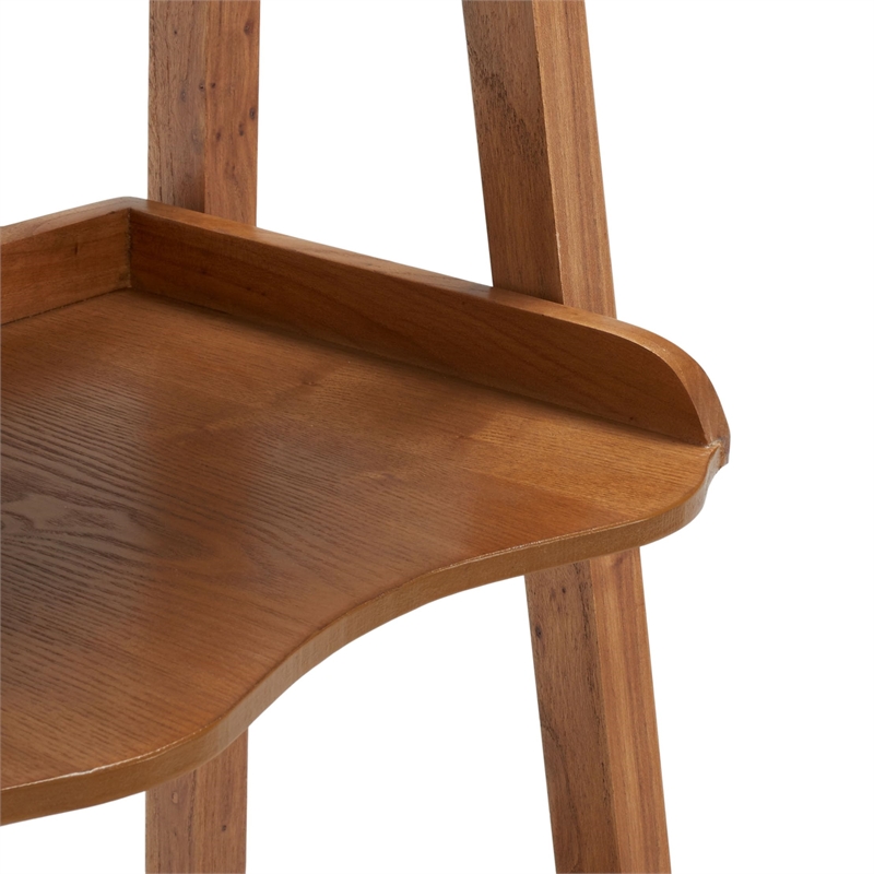 Safavieh Asher Pine Wood Leaning Etegere in Oak