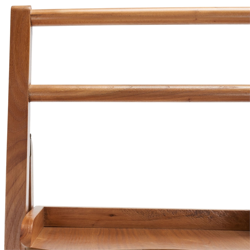 Safavieh Asher Pine Wood Leaning Etegere in Oak