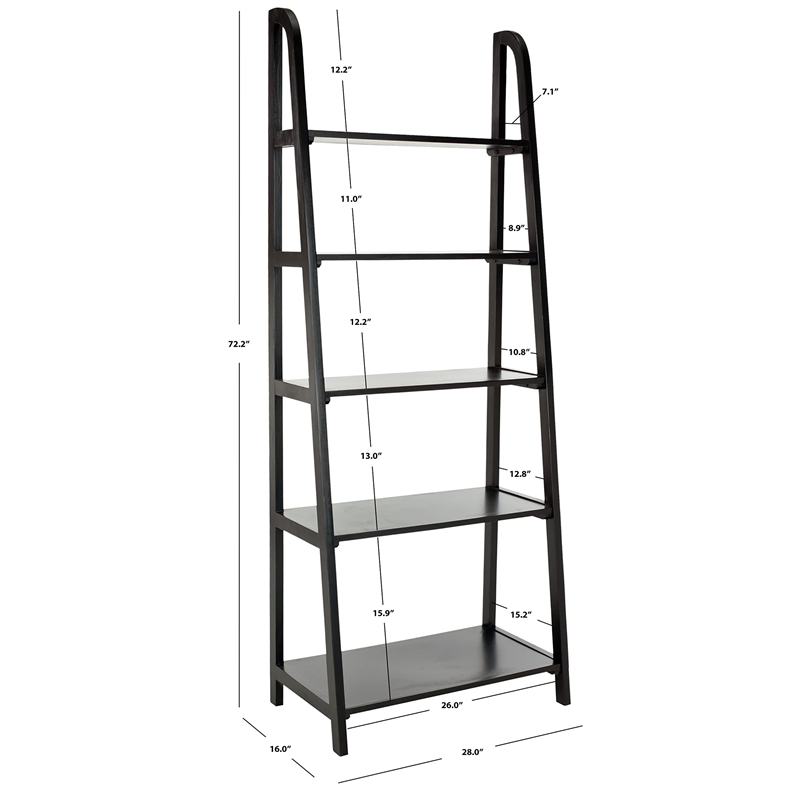 Safavieh Albert Pine Wood Etegere in Black