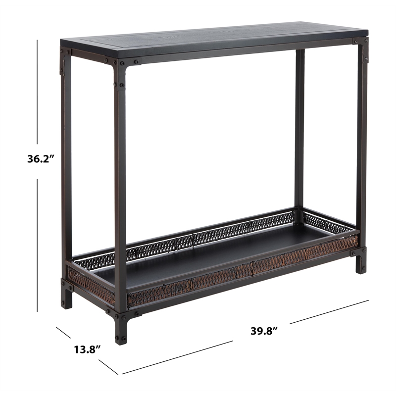 Safavieh Abbie Pine Wood Console in Brown