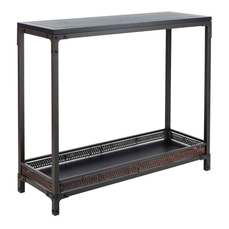 Safavieh Abbie Pine Wood Console in Brown