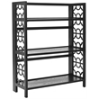 Safavieh Ron Pine Wood Small Bookcase in Black