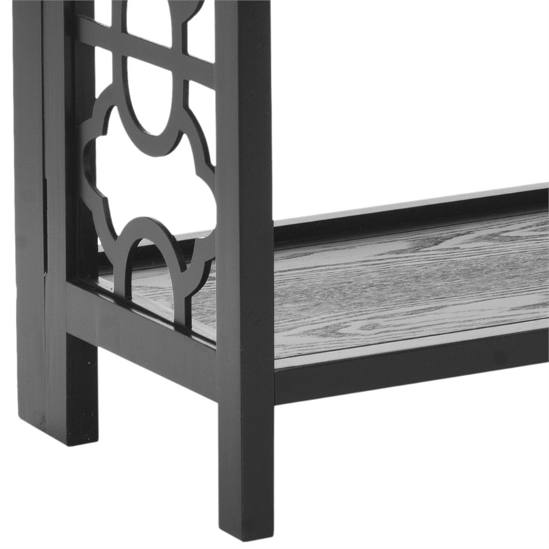Safavieh Ron Pine Wood Small Bookcase in Black