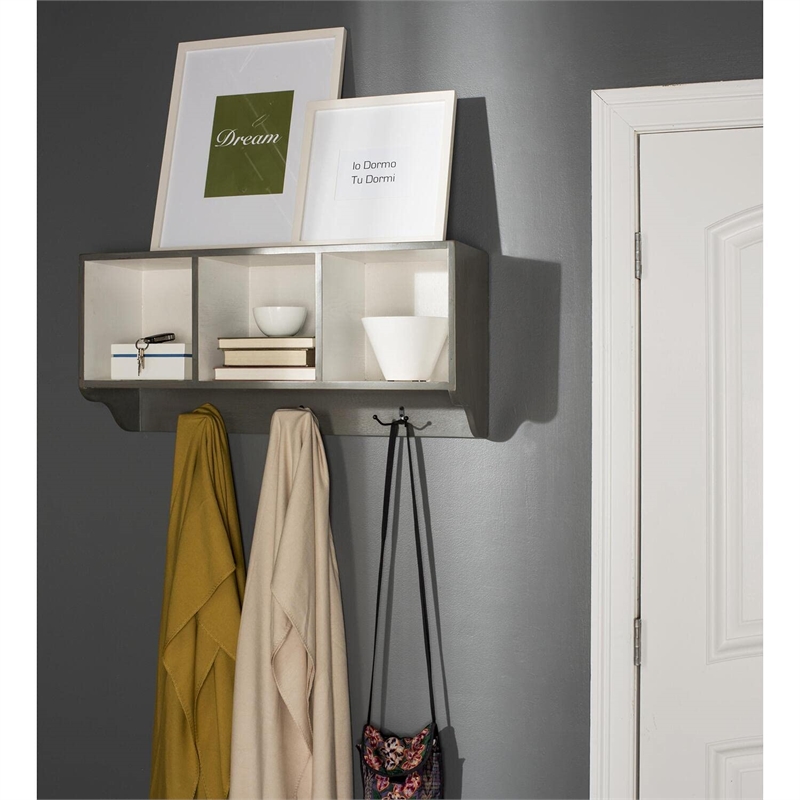 Safavieh David Poplar Wood Shelf in White