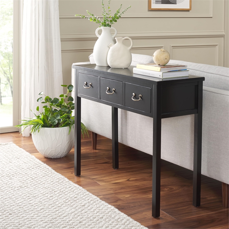 Safavieh Cindy Pine Wood Console in Black