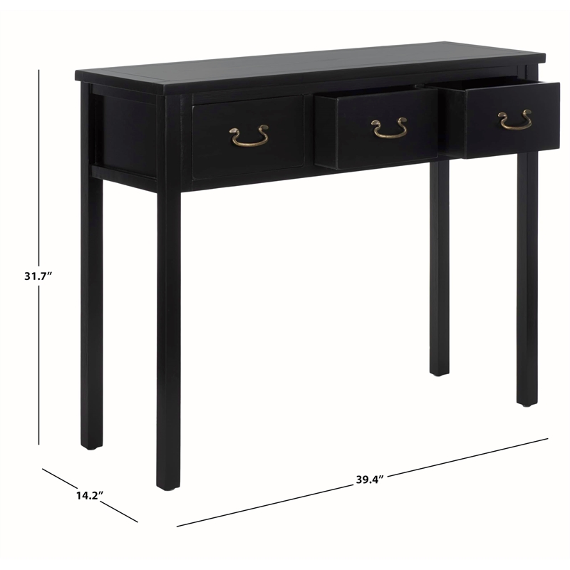 Safavieh Cindy Pine Wood Console in Black
