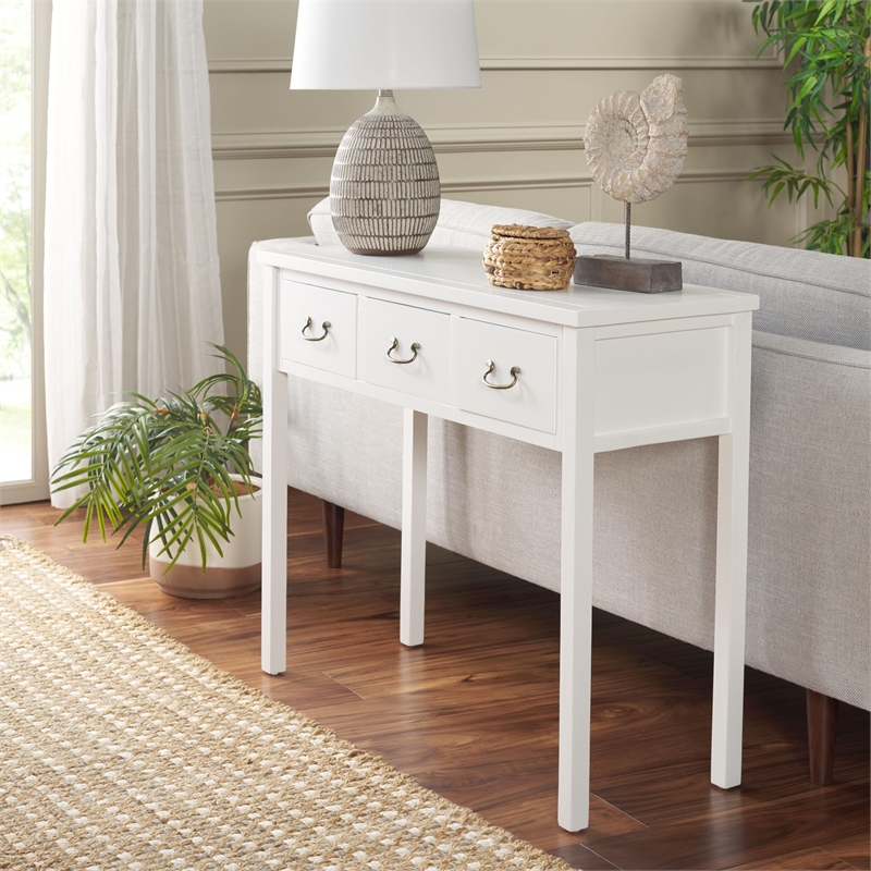 Safavieh Cindy Pine Wood Console in White