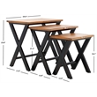 Safavieh Jay Elm Wood Tray Tables in Walnut