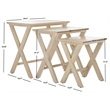 Safavieh Alan Poplar Wood Tray Tables in White Washed