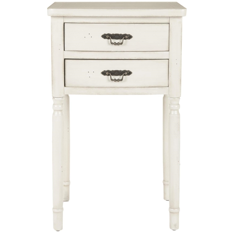 Safavieh Cindy Poplar Wood End Table in White