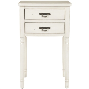 Safavieh Cindy Poplar Wood End Table in White