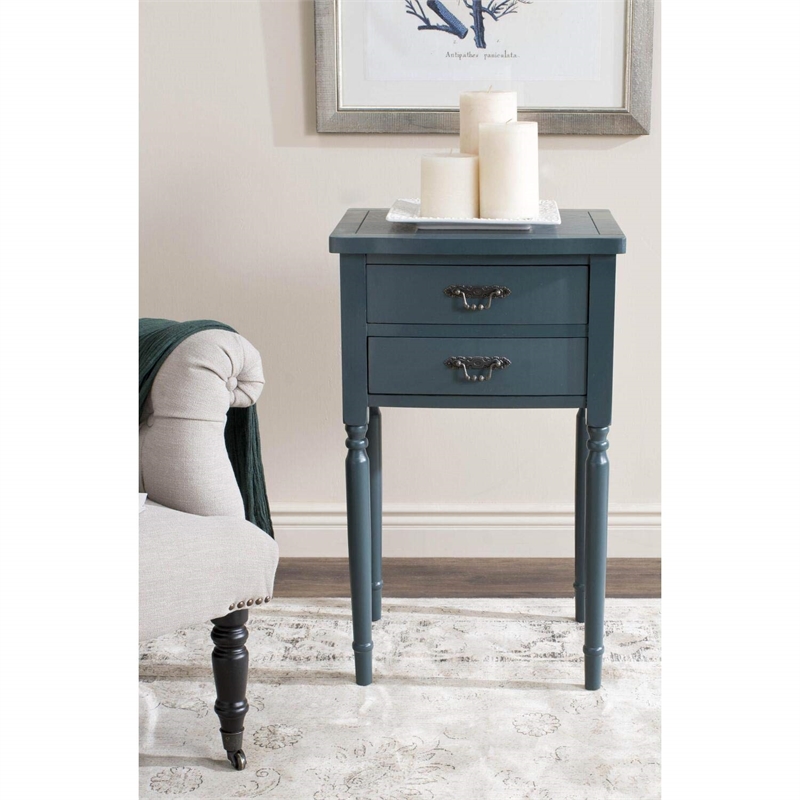 Safavieh Cindy Poplar Wood End Table in White