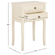Safavieh Colin Poplar Wood End Table in White