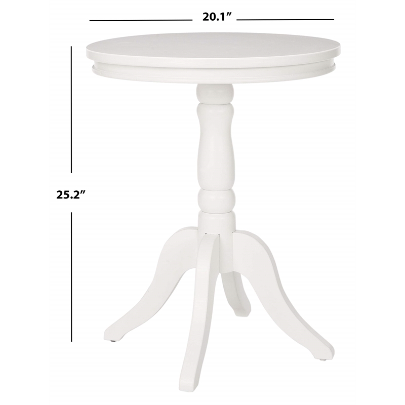 Safavieh Juliet Pine Wood Side Table in White