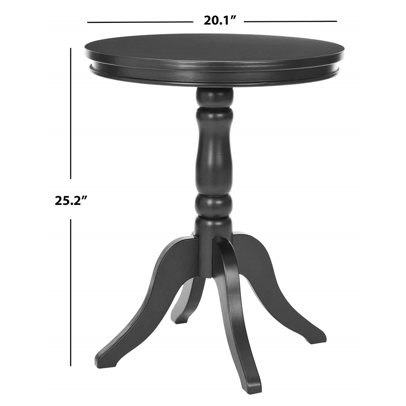 Safavieh Juliet Pine Wood Side Table in Black