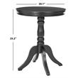 Safavieh Juliet Pine Wood Side Table in Black