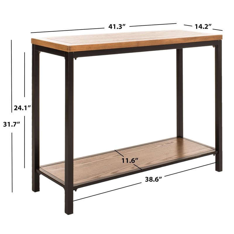 Safavieh Brandon Elm Wood Console in Brown