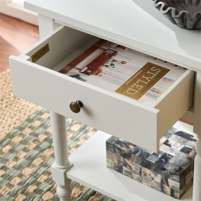 Safavieh Tami Poplar End Table in Off White