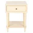 Safavieh Siobhan Poplar Wood Night Table in Distressed Vanilla
