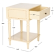 Safavieh Siobhan Poplar Wood Night Table in Distressed Vanilla