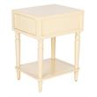 Safavieh Siobhan Poplar Wood Night Table in Distressed Vanilla