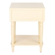 Safavieh Siobhan Poplar Wood Night Table in Distressed Vanilla