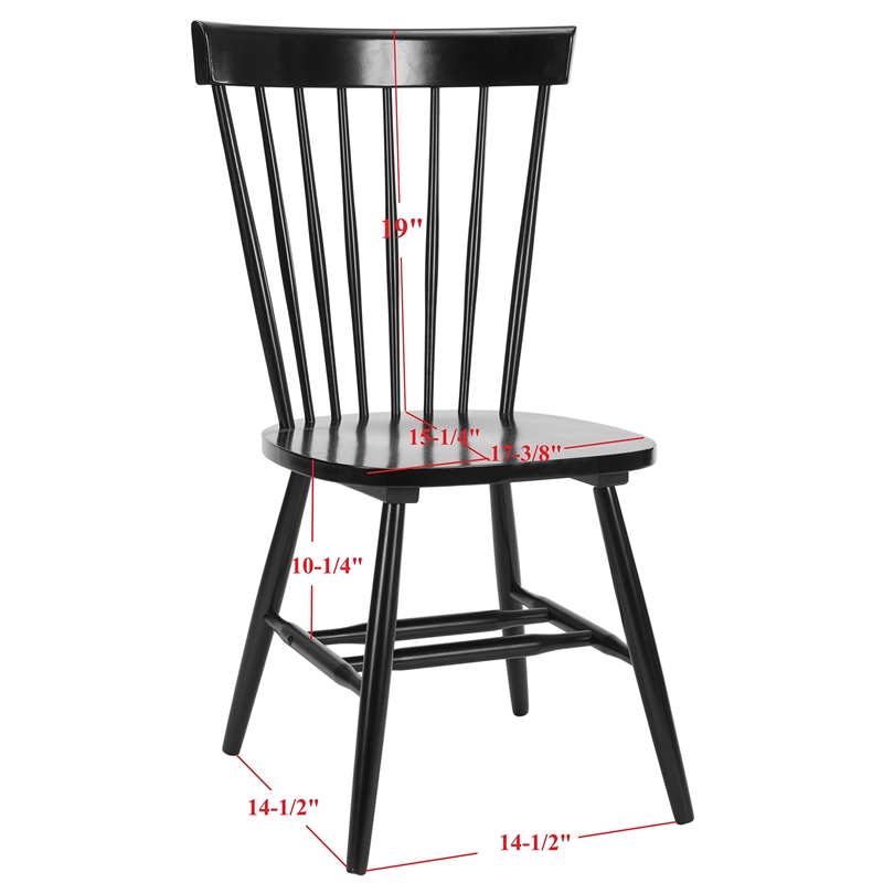 Safavieh Joslyn Oak  Dining Chair in Black (Set Of 2)