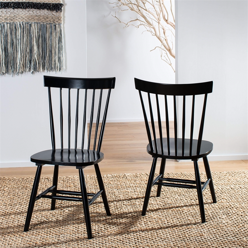 Safavieh Joslyn Oak  Dining Chair in Black (Set Of 2)