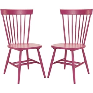 Safavieh Joslyn Oak  Dining Chair in Rasberry (Set Of 2)