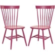Safavieh Joslyn Oak  Dining Chair in Rasberry (Set Of 2)